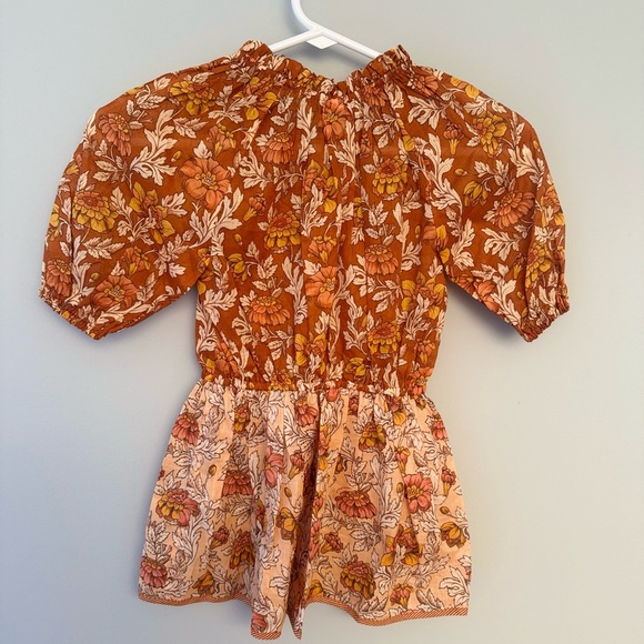 Zimmermann Girls Andie Spliced Orange Dress Size 6 Kids NWT New - Picture 2 of 5